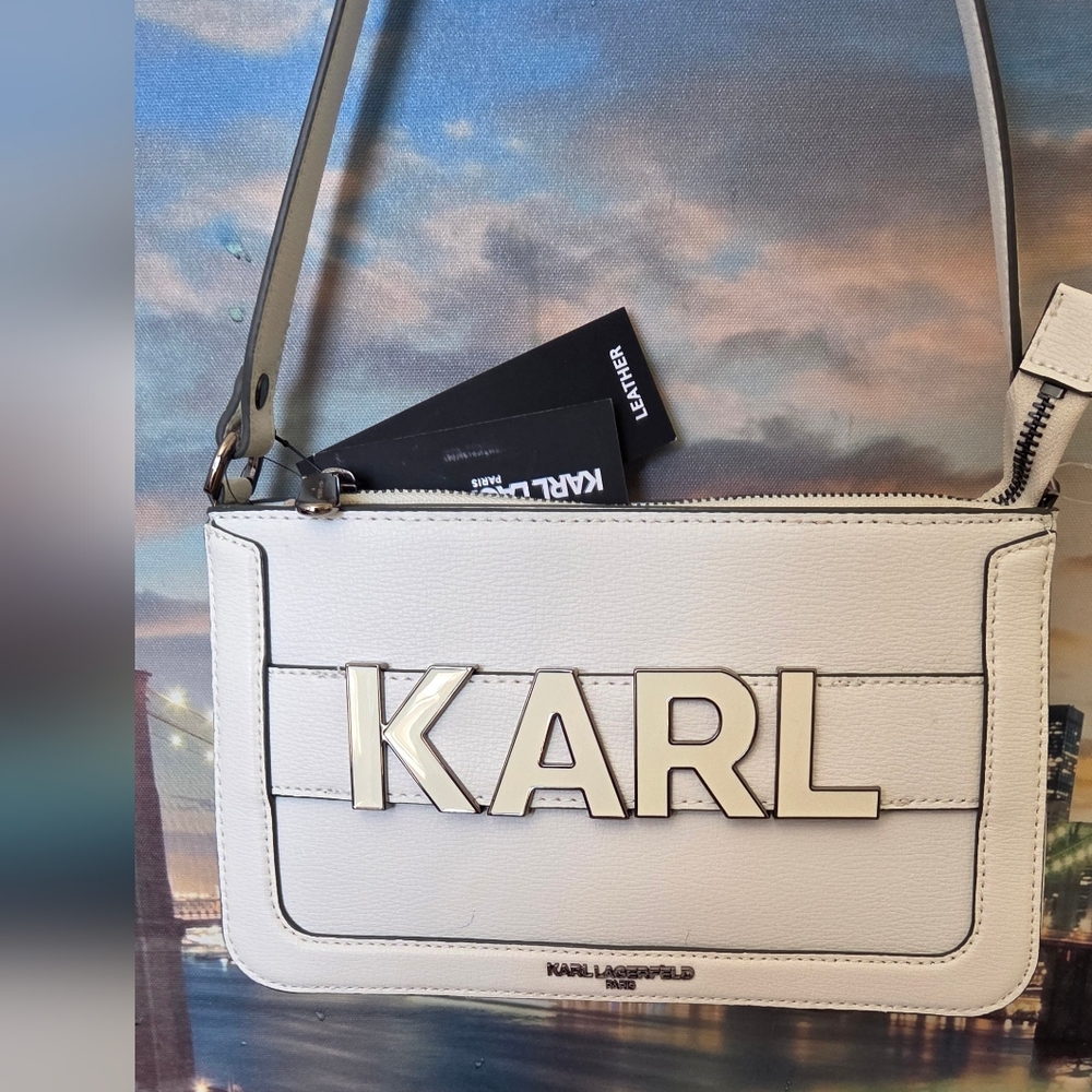 Karl Lagerfeld White Shoulder Bag NWT - Picture 11 of 16